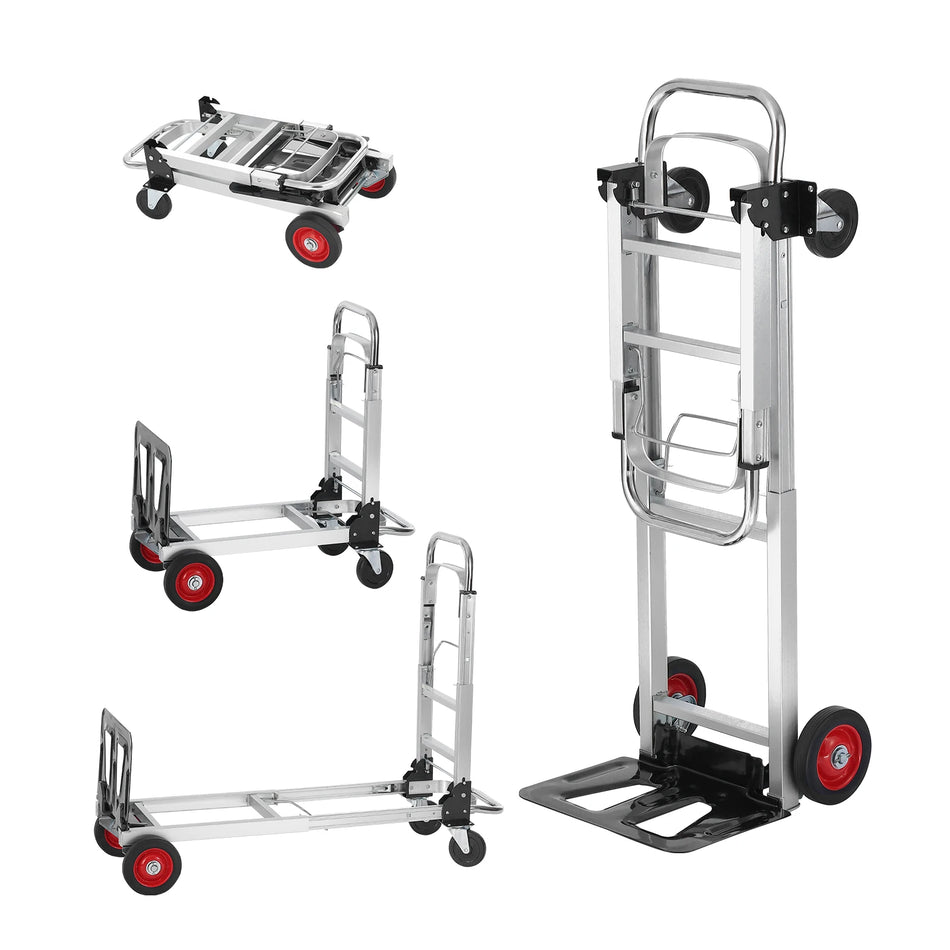 SucceBuy Folding Hand Truck 400 Lbs &ndash; Sturdy Steel Frame