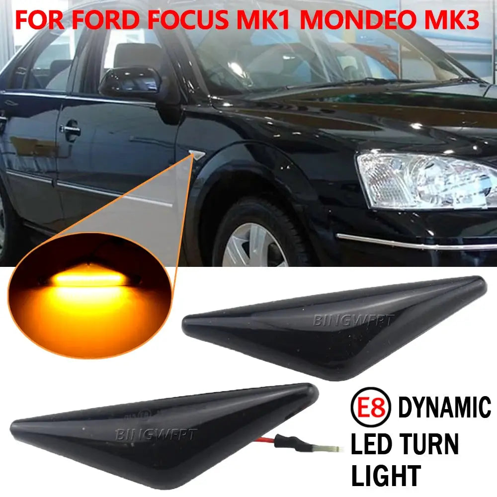 2pcs LED Dynamic Side Marker Light Signal Blinker For Ford MONDEO 2000-2007 MK3 FOCUS MK1 1998-2004 by InterCyprus Trading Ltd