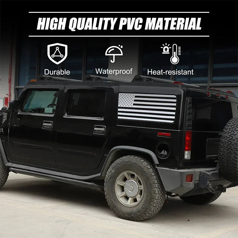Naklejka zewnętrzna z PVC na tylne boczne okno Hummer H2 2003 do 2009