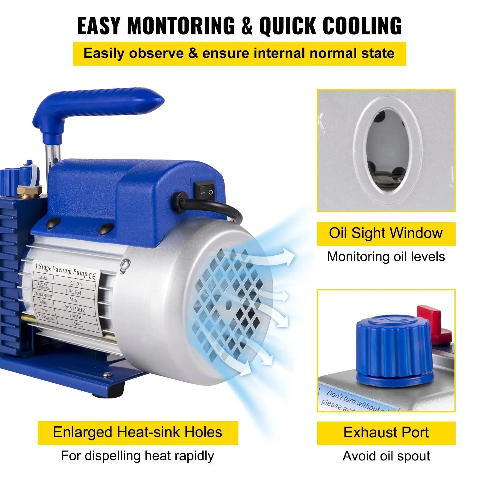1.8 CFM 4.8 CFM Vacuum Pump Kits &ndash; HVAC Gauge
