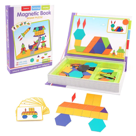 Funny Children's Magnetic Book Puzzles &ndash; Brain Training Toy Tangram