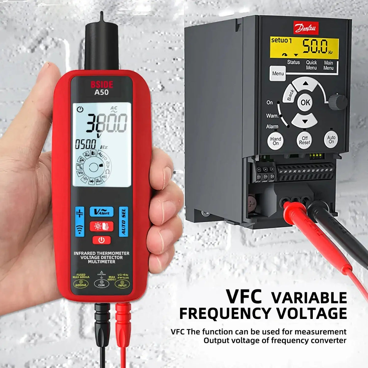 BSIDE A50 Infrared Thermometer Multimeter Rechargeable
