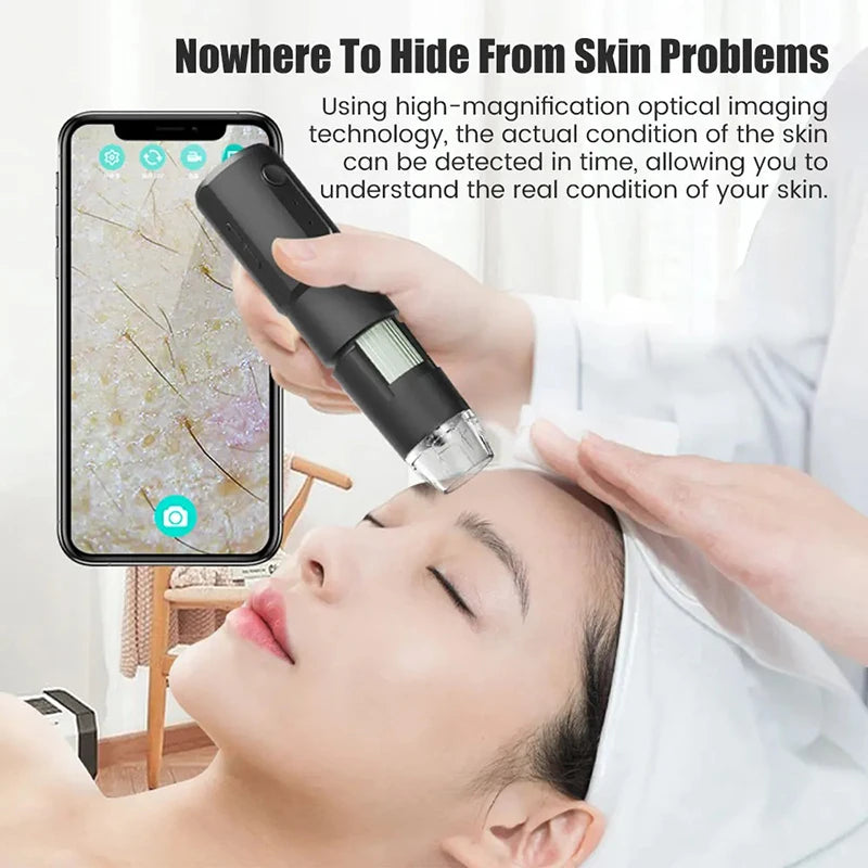 Digital Wireless Dermatoscope Microscope &ndash; 50X-1000X Zoom