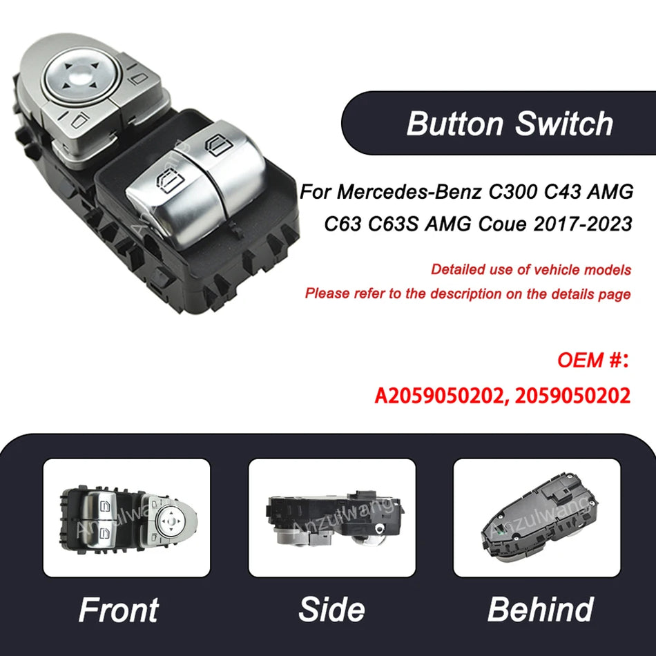 Interruptor de ventana delantero izquierdo para Mercedes-Benz C300 C43 C63 Coupe W205