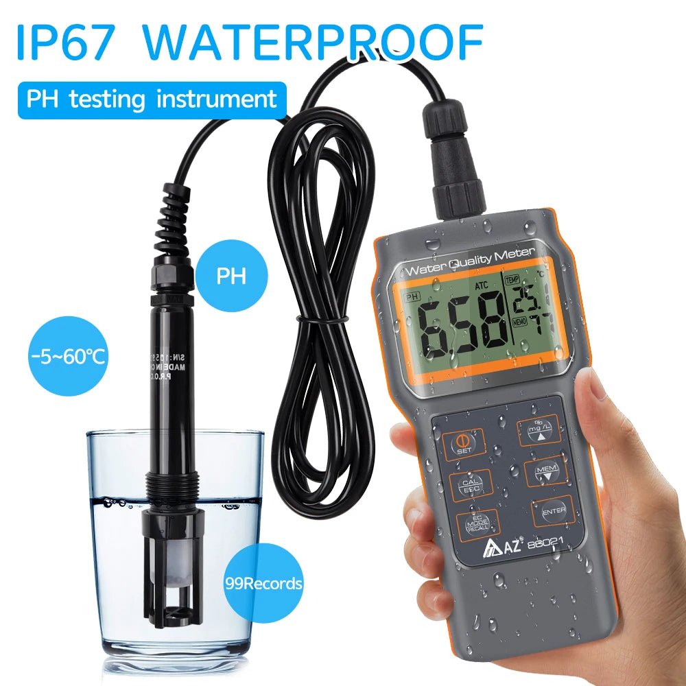 Aquaculture Water Quality Tester AZ86021 &ndash; PH Meter And Temp