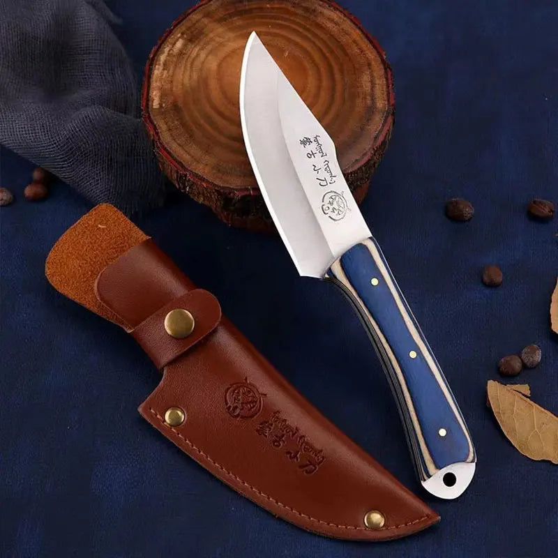 Versatile Multi-Purpose Knife with Colourful Wooden Handle