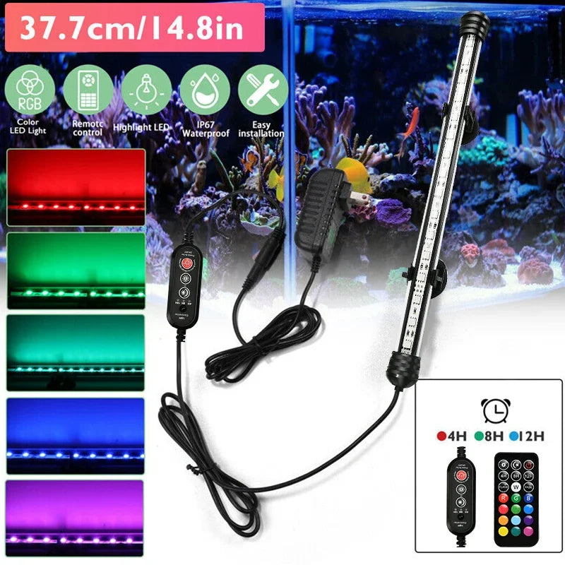 Aquarium 21 LED Light &ndash; Remote Control RGB Plant Growth Lighting 37.7cm EU
