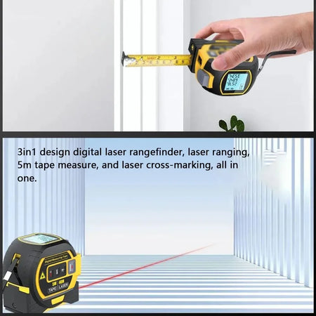 Laser Tape Measure 3 In 1 &ndash; Ultra Precise Rangefinder