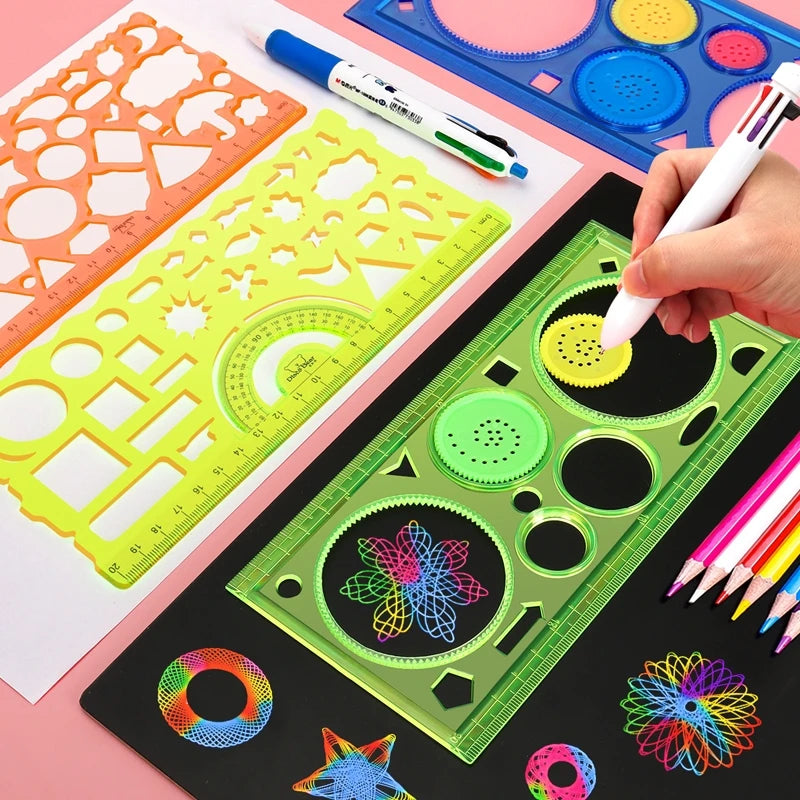 Drawing Stencils Set Geometry Spirograph Art Crafts Educational Toy