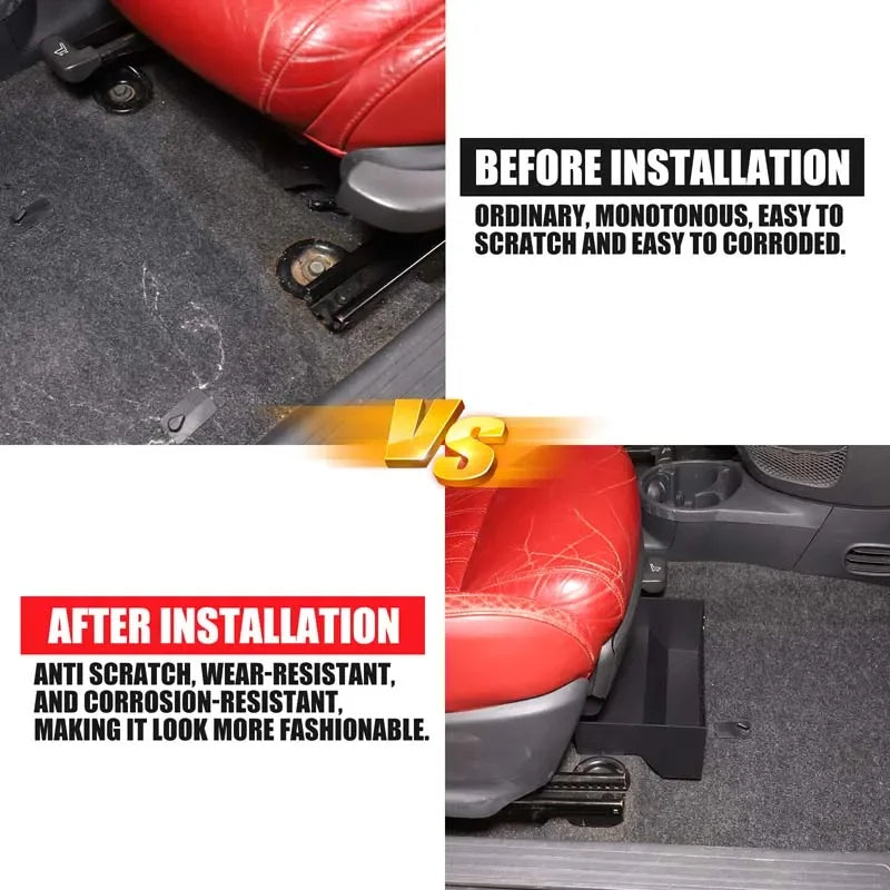 Καλάθι αποθήκευσης καθίσματος αυτοκινήτου από μαύρο κράμα αλουμινίου για Fiat 500