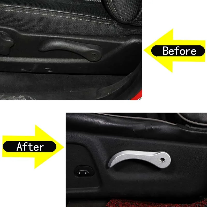 Hummer H3 Istuin Selkänojan Kytkimen Suojus Alumiiniseosta, 2 Kappaletta Hopeanvärinen Viimeistely, Sisätilan Päivitys Vuodelle 2005-2009