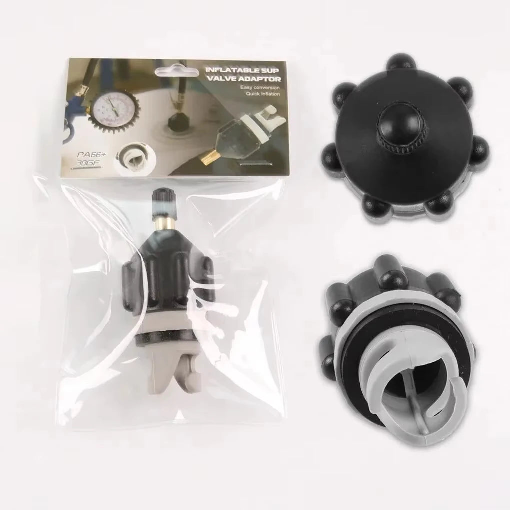 DIZETION Air Valve Adaptor Dustproof Wear-resistant Rowing Nylon Kayak Inflatable Pump Adapter for SUP Board Boat