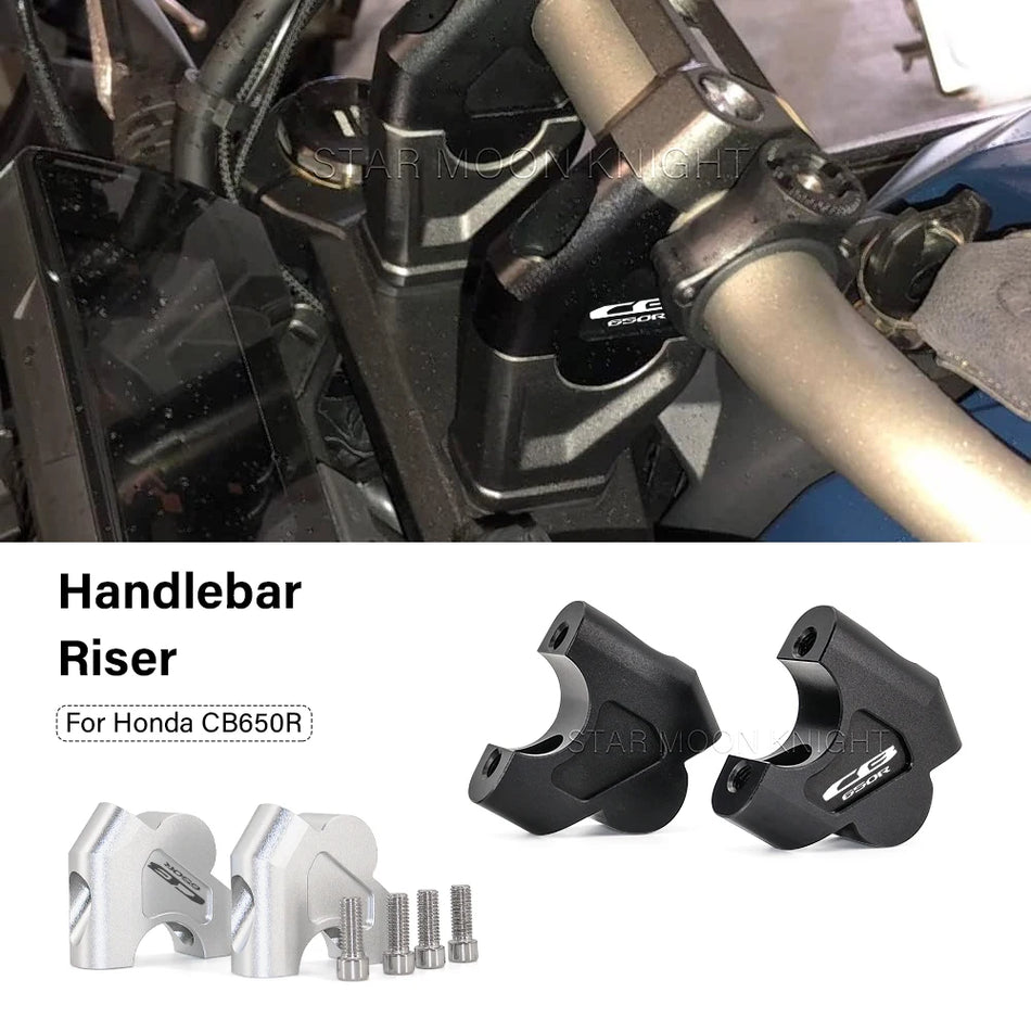 Honda CB650R 2019 Alüminyum Ofset Kelepçe Uzatmalı Gidon Yükseltici Kiti, Geliştirilmiş Sürüş Konforu için