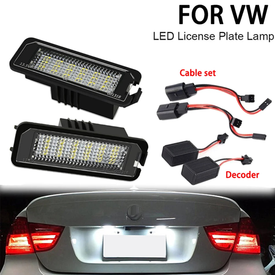 Lumini de număr LED Canbus pentru VW Passat B6/B7, Eos, Polo, Golf 4-7 și Porsche 997