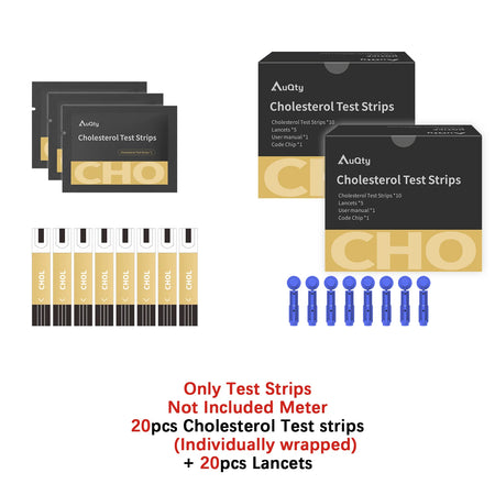 GUC 3in1 Multifunction Glucometer Kit &ndash; Comprehensive Health Monitoring 20Cho Strip-No Meter