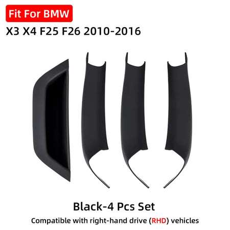 For BMW X3 X4 F25 F26 2010 2011 2012 2013 2014 2015 2016 LHD RHD Car Interior Door Handle Panel Pull Cover Black Beige Carbon by InterCyprus Trading Ltd