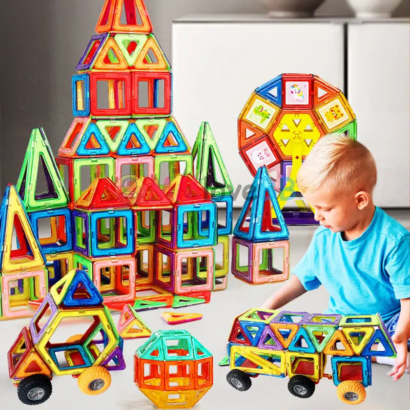 Large Magnetic Building Blocks Set for Kids - Educational STEM Toys for Boys and Girls Aged 4-12