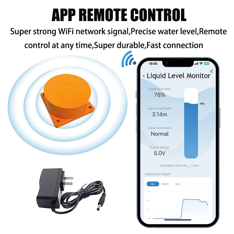 Moray ME201W Smart Water Tank Level Sensor &amp; Full Alarm System ME201W / US