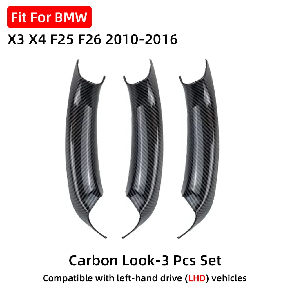 For BMW X3 X4 F25 F26 2010 2011 2012 2013 2014 2015 2016 LHD RHD Car Interior Door Handle Panel Pull Cover Black Beige Carbon by InterCyprus Trading Ltd