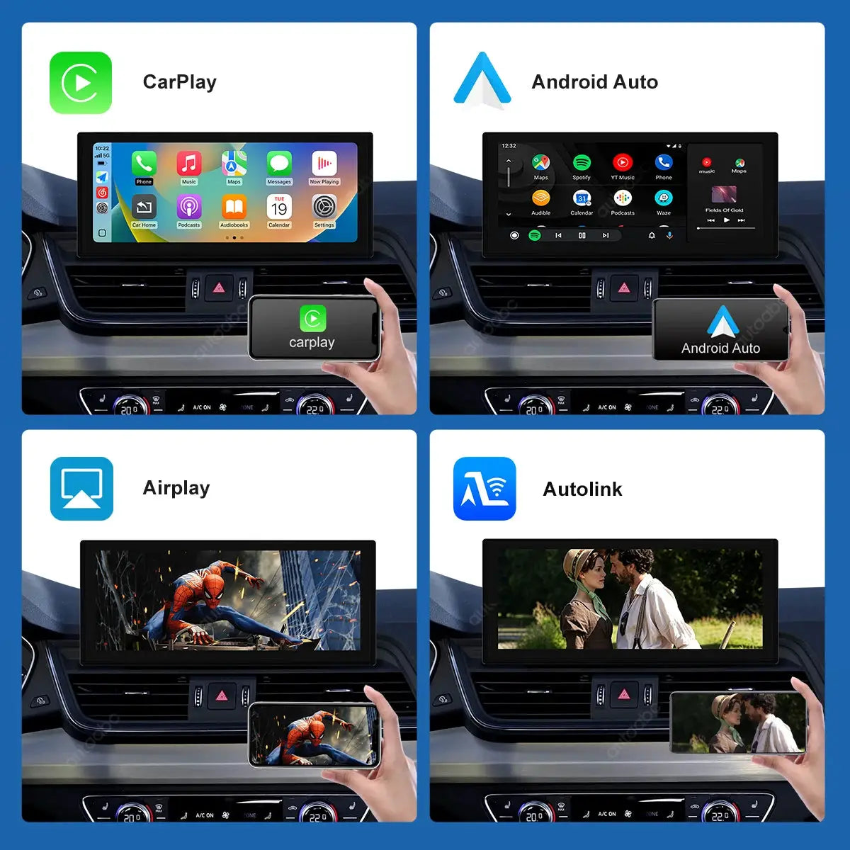 12.3'' TouchScreen Wireless CarPlay Car Multimedia Display For Audi Q5 2018-2019 MIB System with Android Auto Airplay Function by InterCyprus Trading Ltd