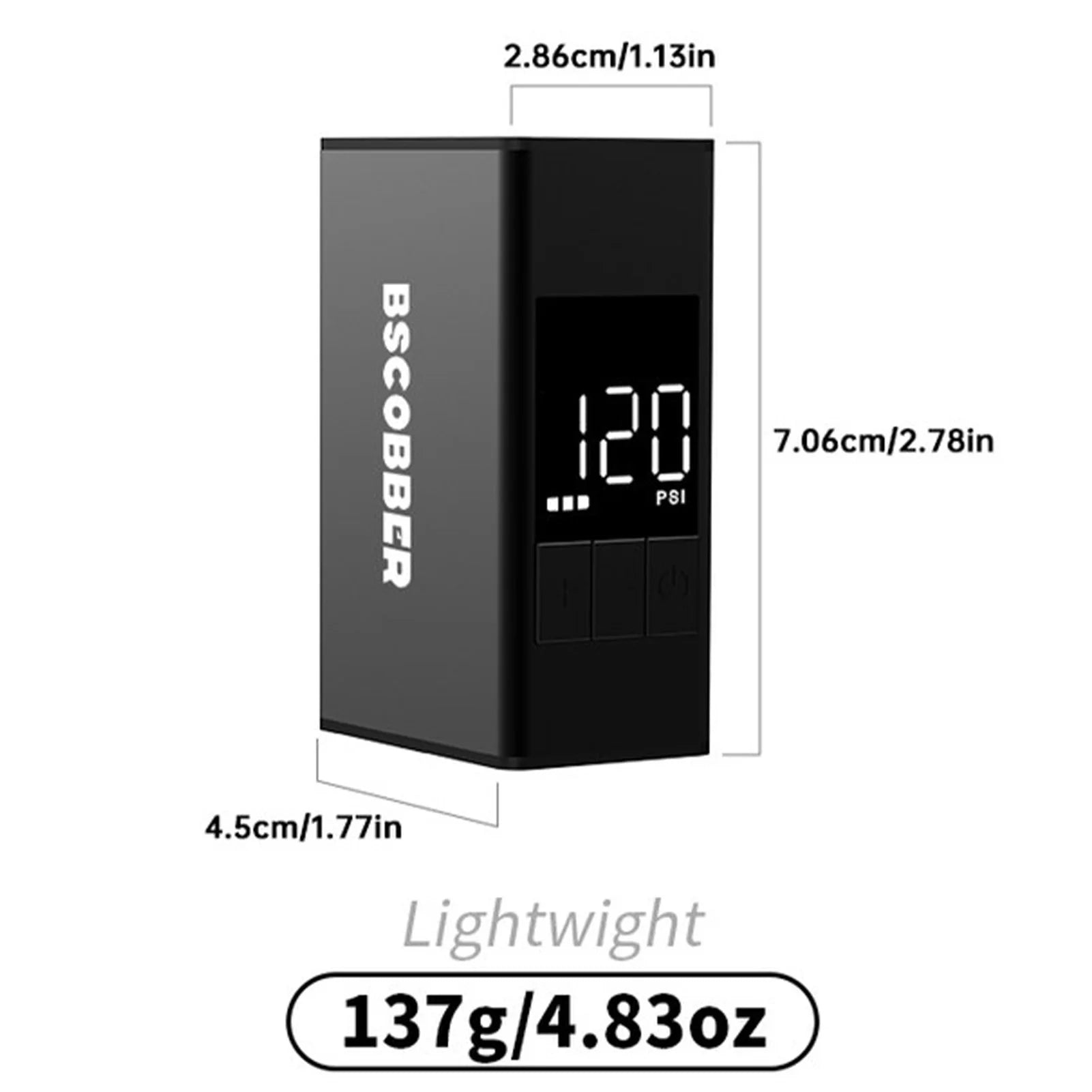 Bike Electric Air Pump 150PSI &ndash; One-Handed Portable Design 120PSI