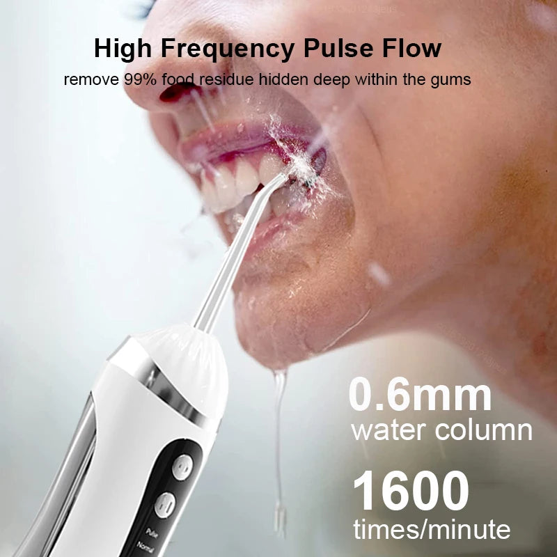 Portable Dental Water Jet and Oral Irrigator for Teeth Cleaning, Rechargeable