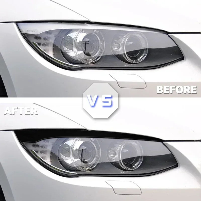 BMW E92 E93 Ön Far Kaş Kaplaması Parlak Siyah ABS