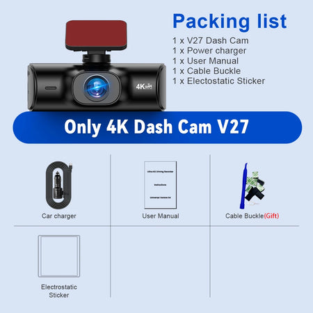 Soam 4K Full HD Dual Dash Camera
