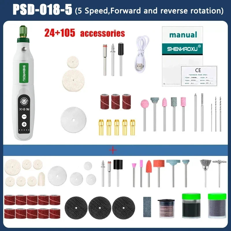 SHENHAOXU Mini Electric Grinder with USB Charging and Adjustable Speed PSD-018-5-group2