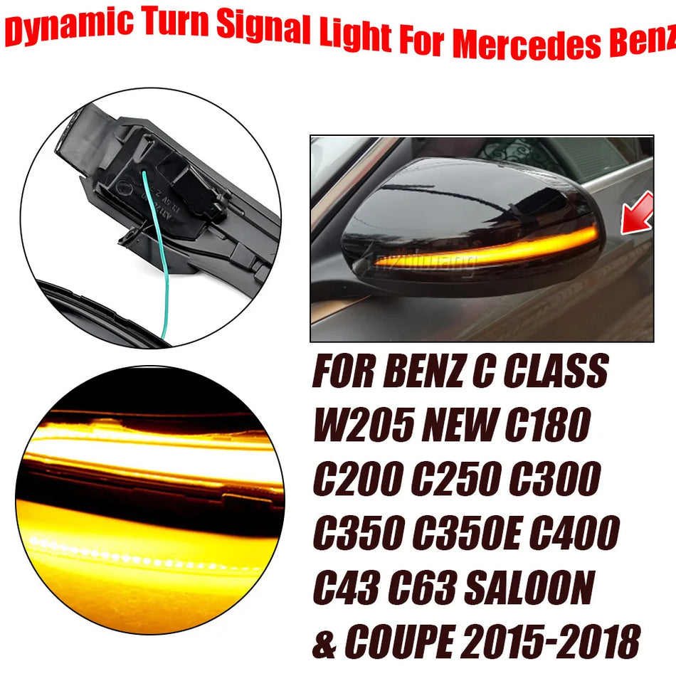 Dynamický LED směrový signál pro Mercedes-Benz W205 W213 W222 X253