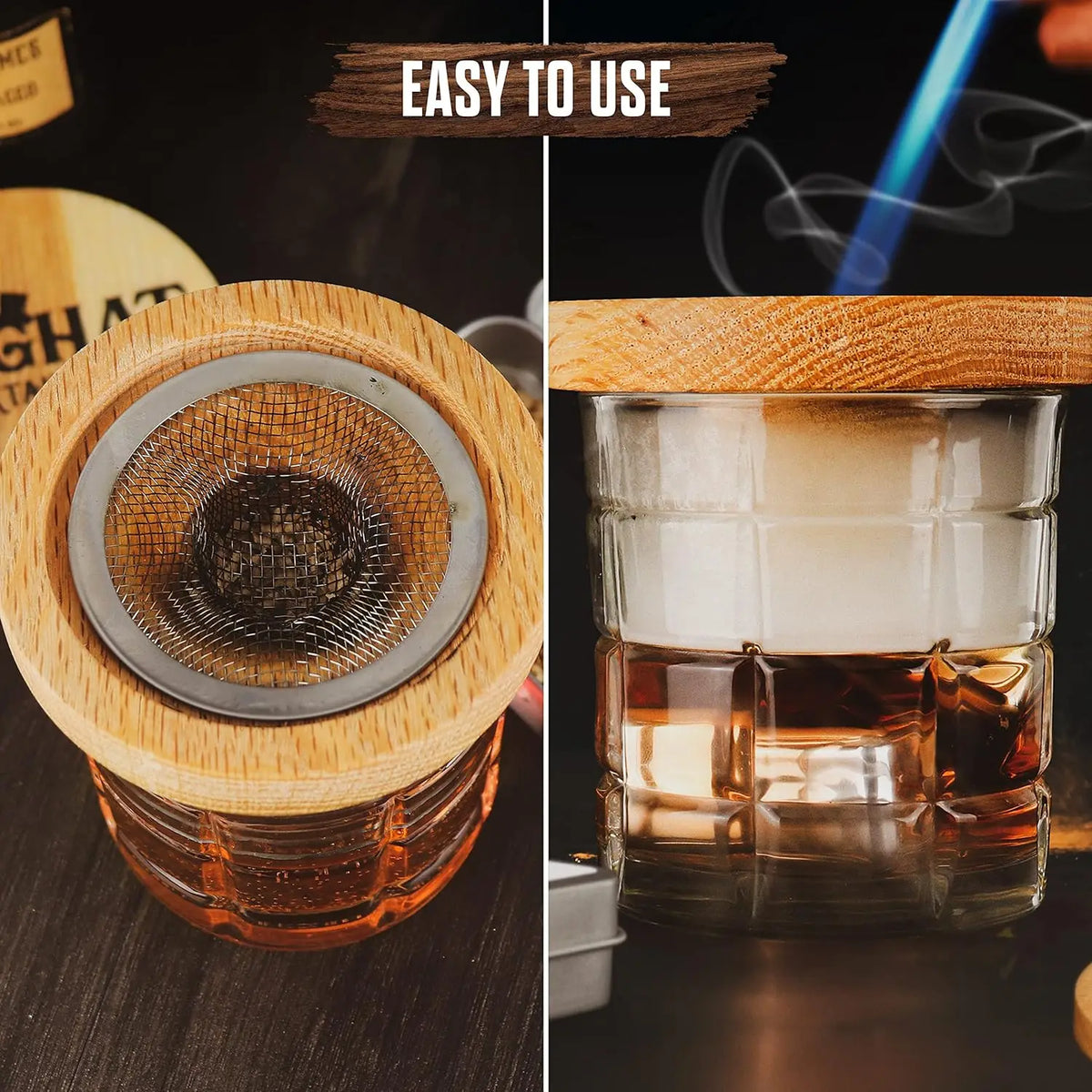 6Aroma Wood Chips With Utensils Smoked Lid - Premium Wood