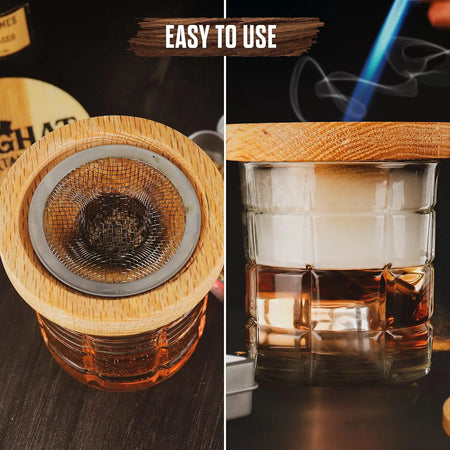 6Aroma Wood Chips With Utensils Smoked Lid - Premium Wood