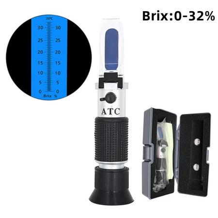 Handheld Brix Refractometer &ndash; Multi Range 0-90% Sugar 0-32
