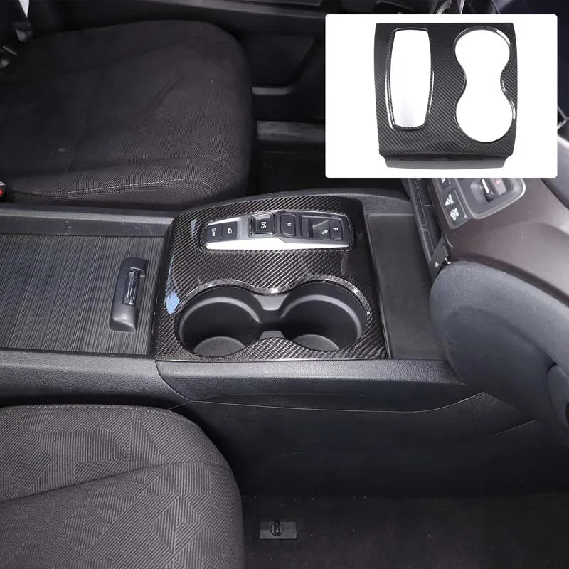 Reaalne süsinikkiust keskkonsooli tassiraami kate Honda Pilot