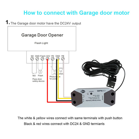 WiFi Garage Door Controller with Alexa &amp; Google Home Compatibility