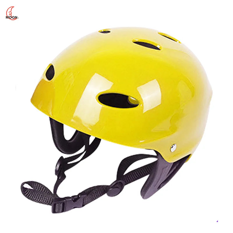 MOON Waterproof Surfing Helmet - Safety Certified for Kayaking &amp; Paddleboarding YELLOW   M / CN (Origin)