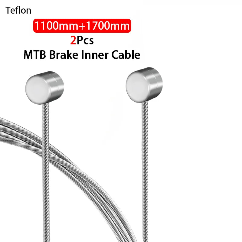 2Pcs Coated Brake Shift Cable MTB Road Bike &ndash; Durable Universal Derailleur Lines MTB Brake 1.M 1.7M 1