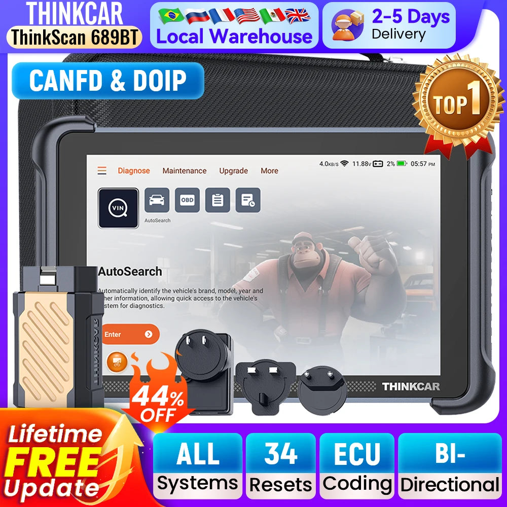 THINKCAR THINKSCAN 689BT &ndash; Bi-Directional OBD2 Diagnostics