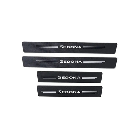 Carbon Fiber Door Sill Protector Sticker Kia Sedona 4pcs