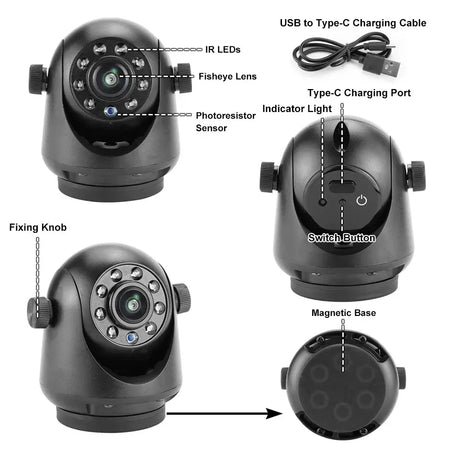Wireless 5G WiFi Backup Camera With Night Vision For Rvs And Trucks by InterCyprus Trading Ltd