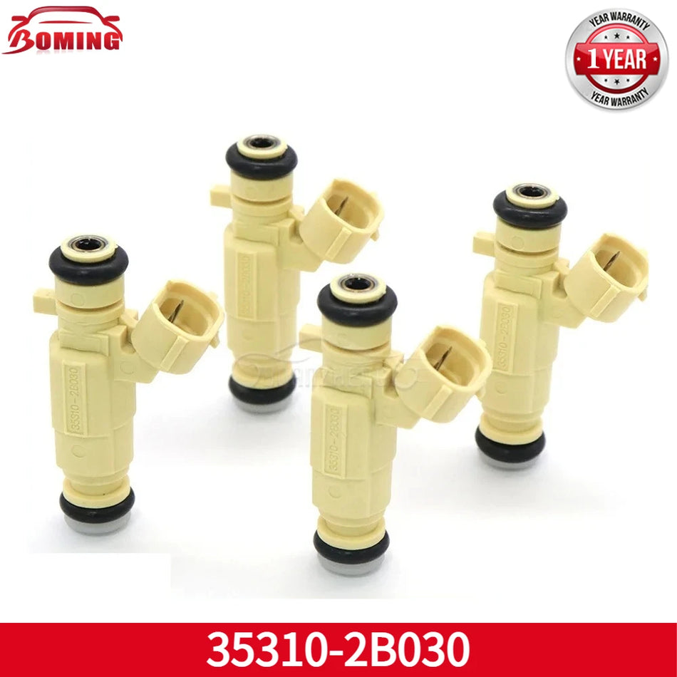 Juego de boquillas de inyectores de combustible, 4 piezas para Hyundai 35310-2B030