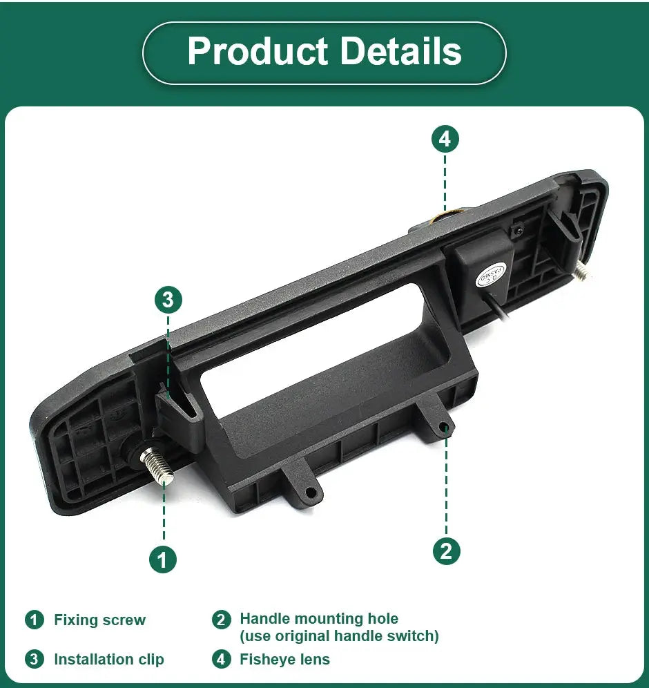 AHD 1080P Dynamic Trajectory Car Rear View Trunk Handle Camera For Mercedes Benz CLK-X204 GLK GLA GLC GLE ML 2013-2016 by InterCyprus Trading Ltd