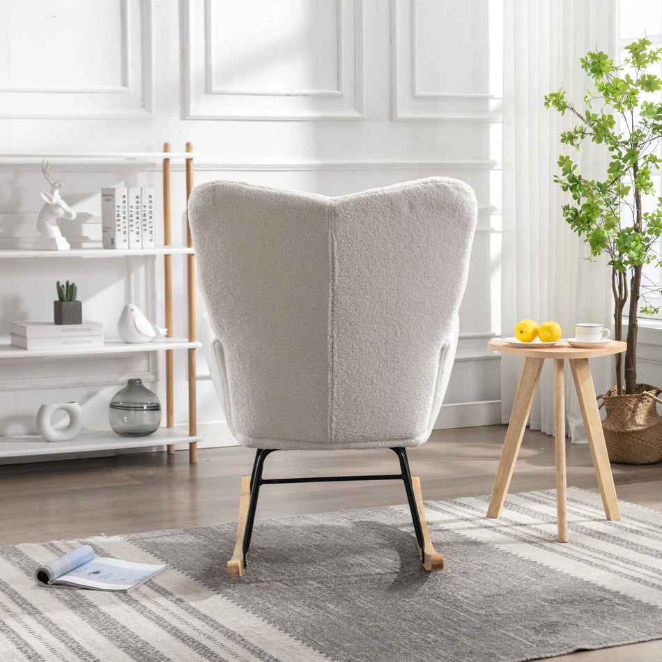 Kaasaegne Polsterdatud Padjaga Kiiktool Valge Elutuba