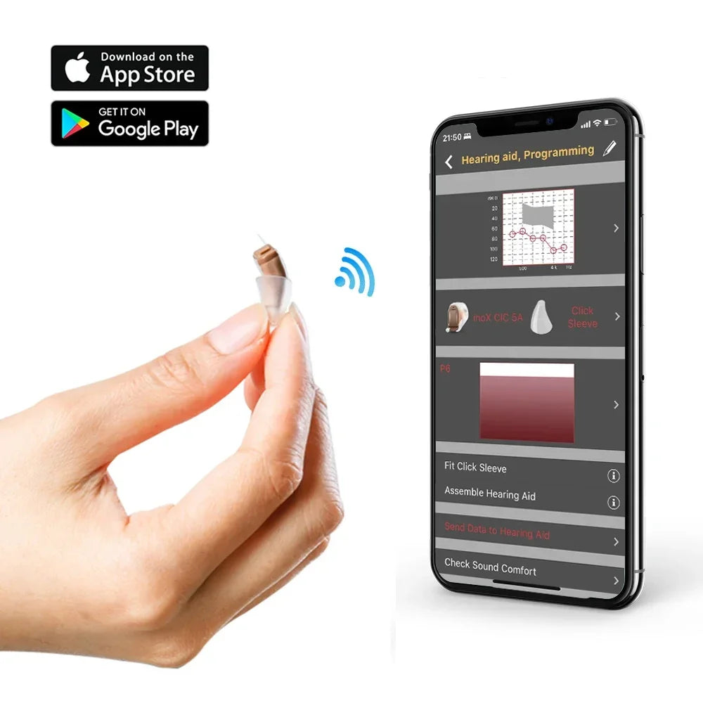 Rexton Mini Digital Hearing Aid &ndash; Mobile Phone Remote Adjust