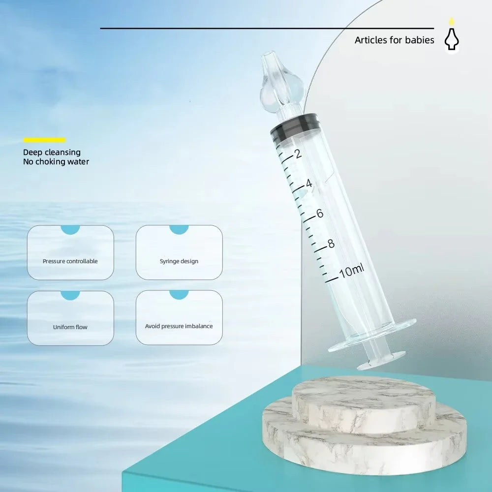 2Pcs Infant Nasal Aspirator Cleaner with 10ML Syringe &ndash; Baby Care Tools