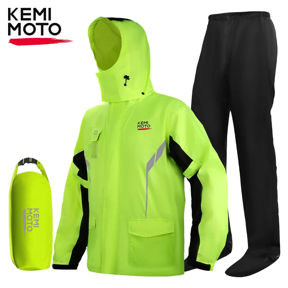 Motorcycle Raincoat Split Suit Waterproof &ndash; Reflective Gear