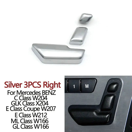 Car Left Right Seat Adjust Switch Control Button Cover Replacement For BENZ C GLK E ML GL Class W204 C204 X204 W212 W207 W166 by InterCyprus Trading Ltd