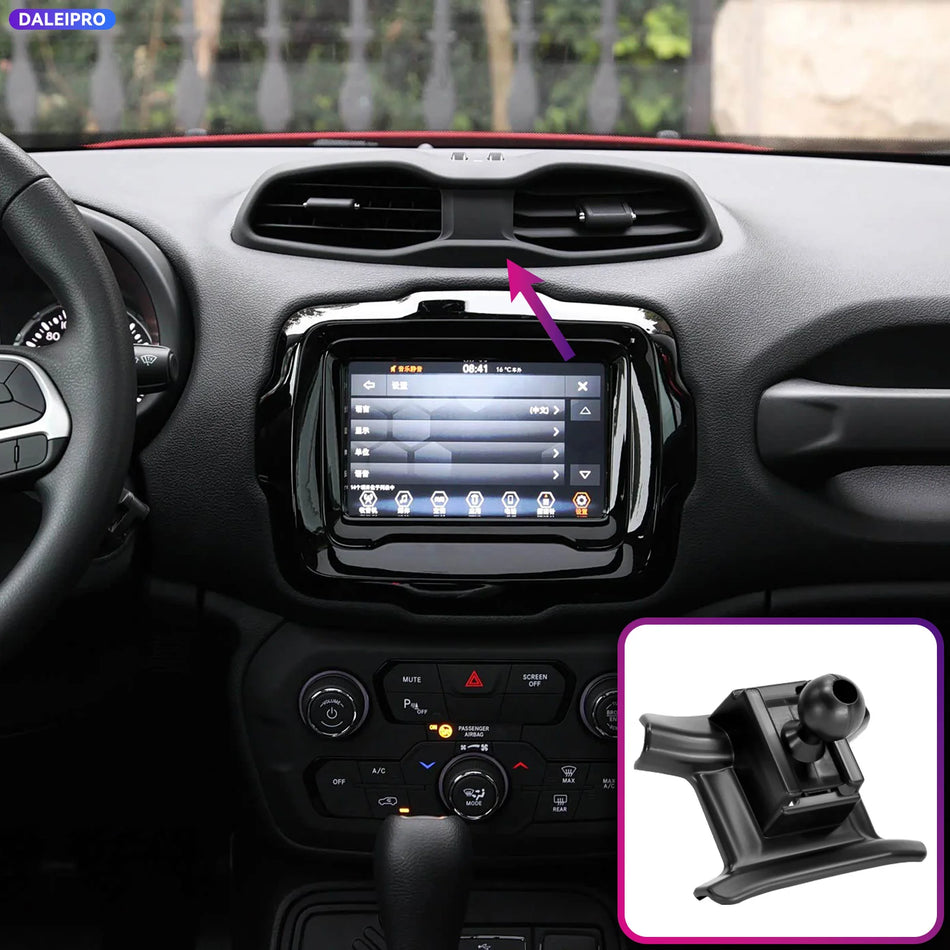 Car Phone Mount Base With ABS and 66W Charging For Jeep Renegade 2015-2026