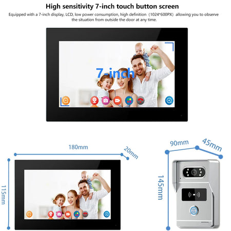 Tuya 7Inch Video DoorPhone Intercom &ndash; HD Night Vision