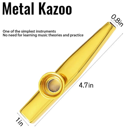Kazoo Silver Aluminum Alloy Membrane Mouth &ndash; Easy to Play